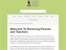 Tablet Screenshot of nurturingparentsandteachers.com